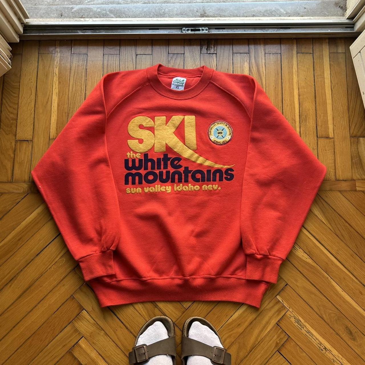 1980s Best Company Ski Sweatshirt Red XL
