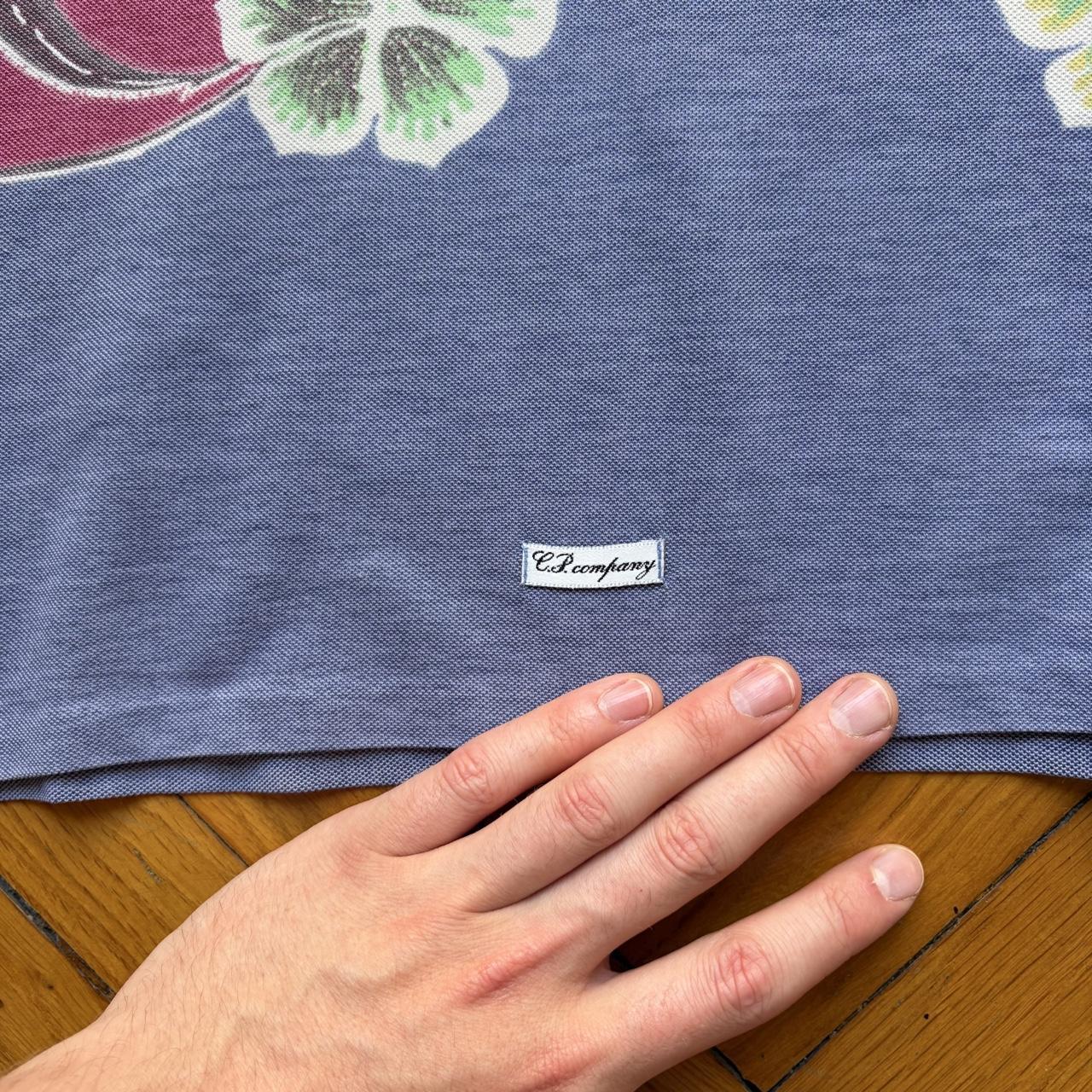 1980s CP Company Floral Polo Shirt L