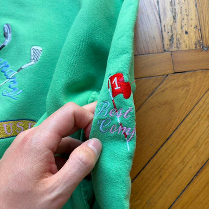 1990s Best Company Golf Sweatshirt Green XXL