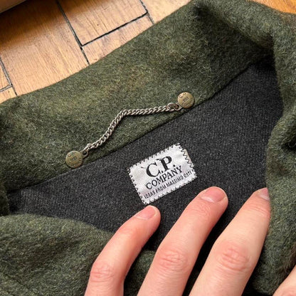 1993 CP Company Wool Coat Green XL