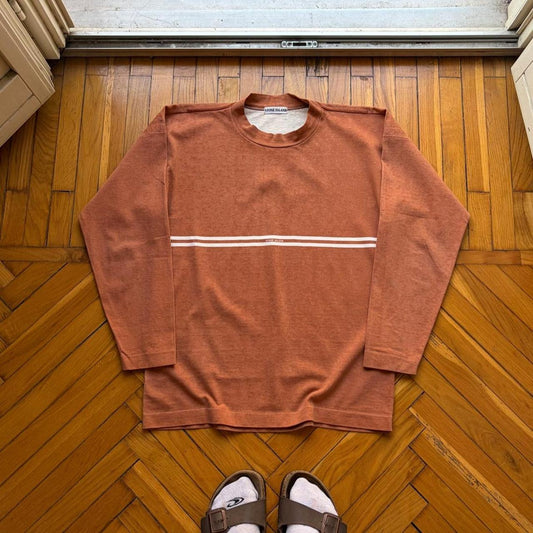 1980s Stone Island LS T Shirt Orange M