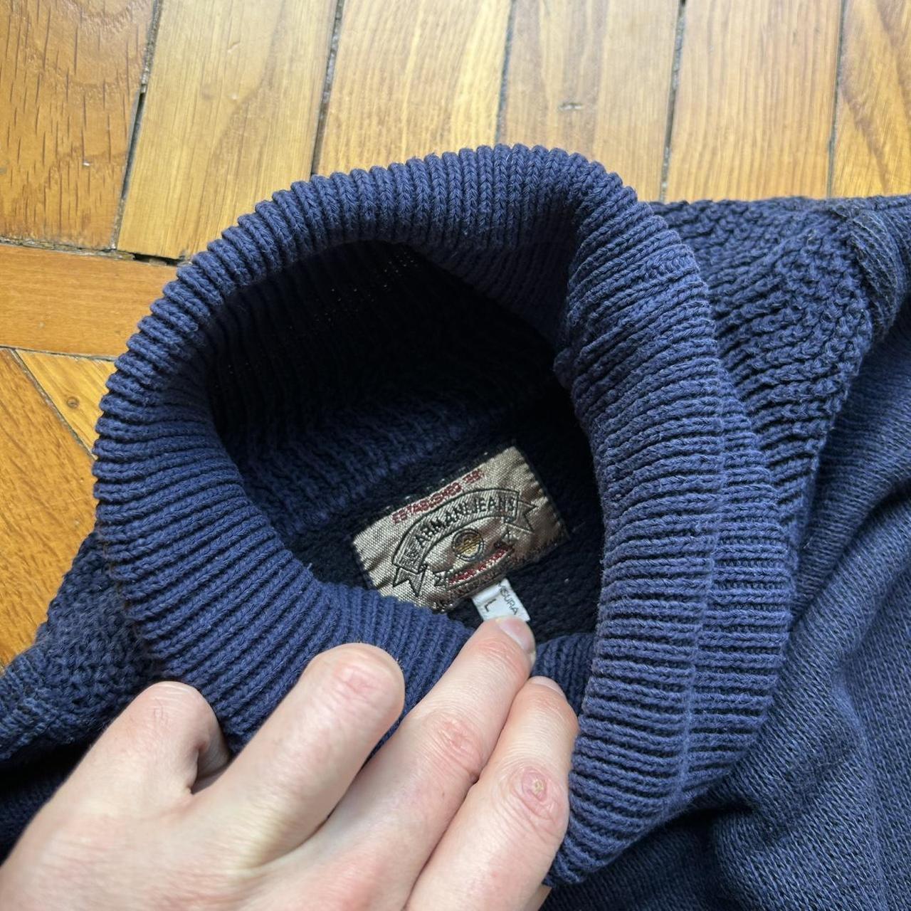 1990s Armani Jeans Roll Neck Sweatshirt Navy L