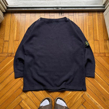 1980s Stone Island Sweatshirt Navy L (NO BADGE)