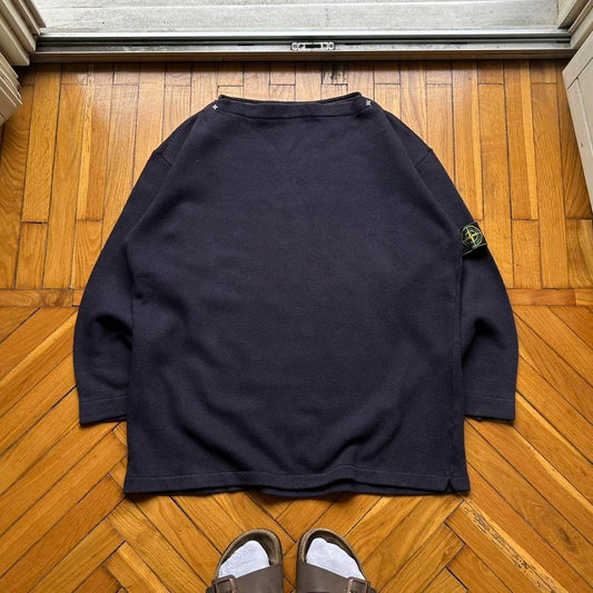 1980s Stone Island Sweatshirt Navy L (NO BADGE)