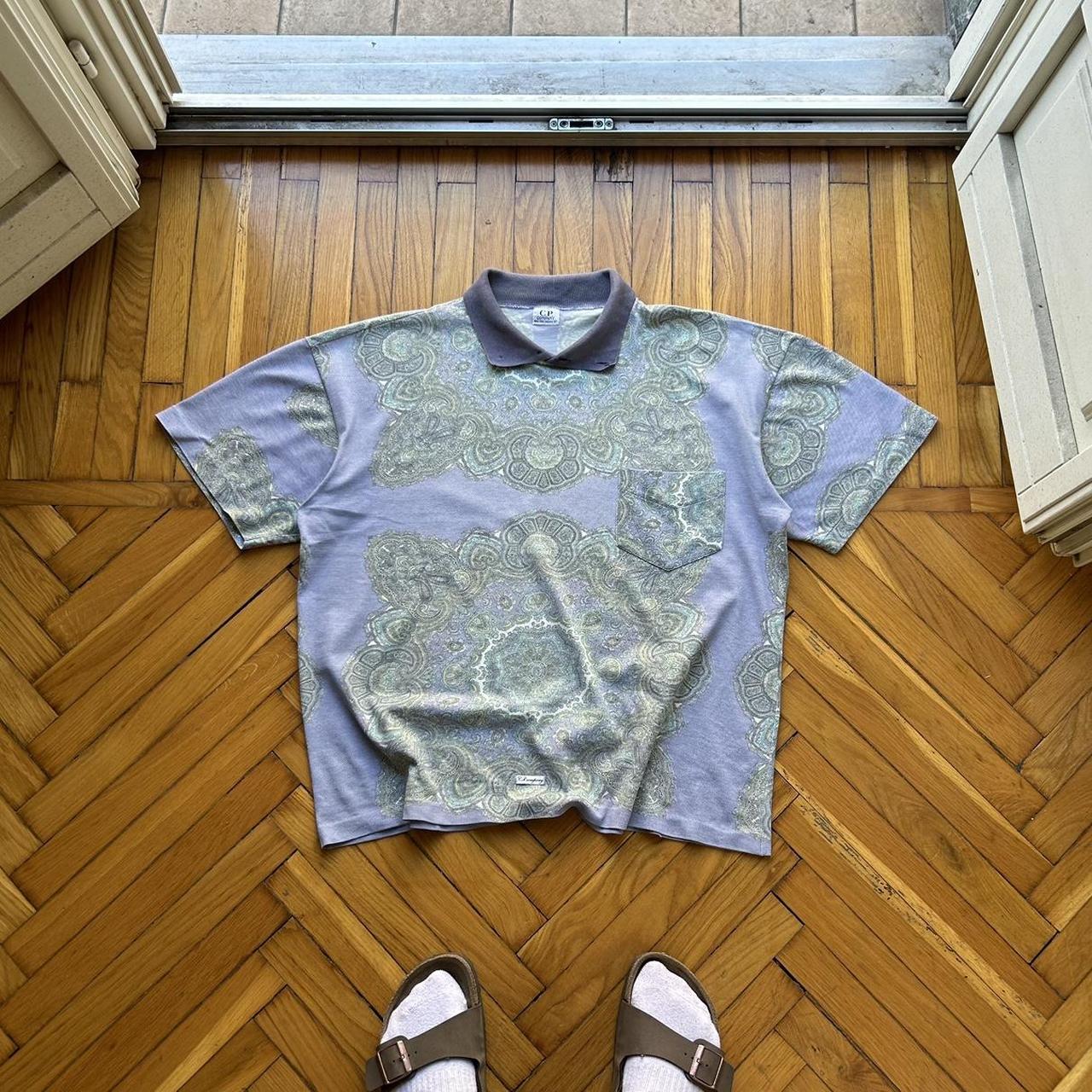 1980s CP Company Paisley Polo Shirt L