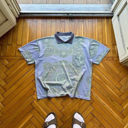 1980s CP Company Paisley Polo Shirt L
