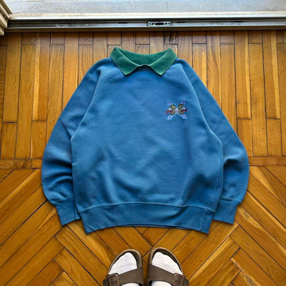 1980s Best Company Sweatshirt Blue XS