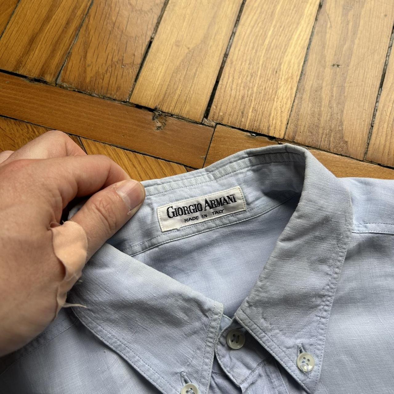 1980s Giorgio Armani Linen Shirt L