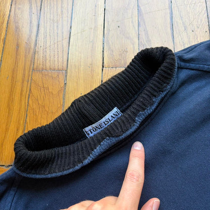 1980s Stone Island Script Sweatshirt Navy XL
