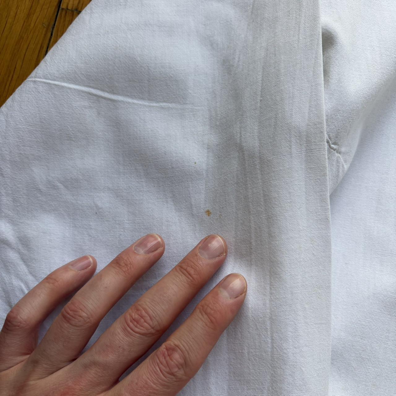 1980s Stone Island Marina Shirt White DAMAGED XL