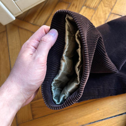 1990s Giorgio Armani Le Collezioni Corduroy Coat XL