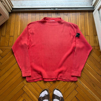 1980s Stone Island Sweatshirt Red L