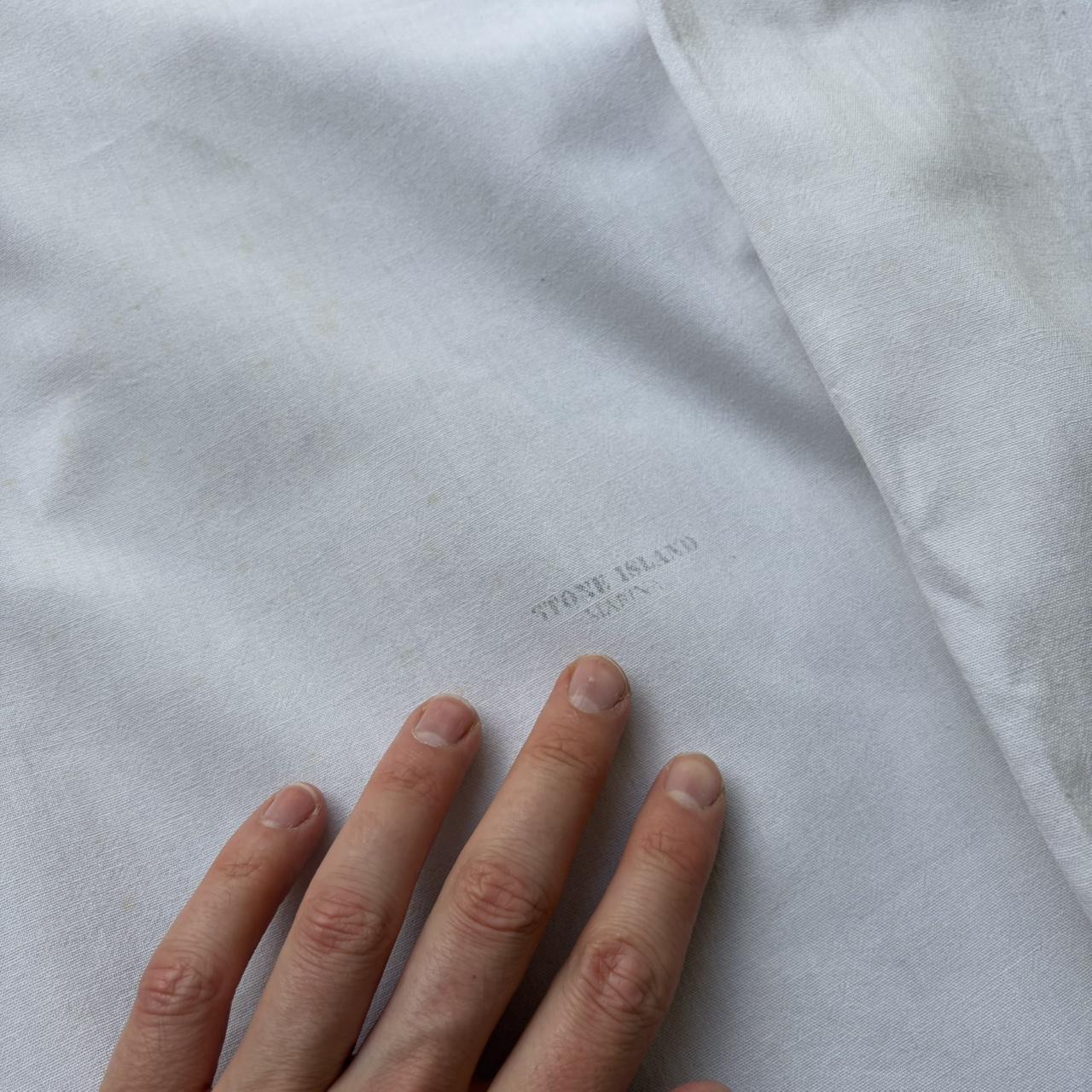 1980s Stone Island Marina Shirt White DAMAGED XL