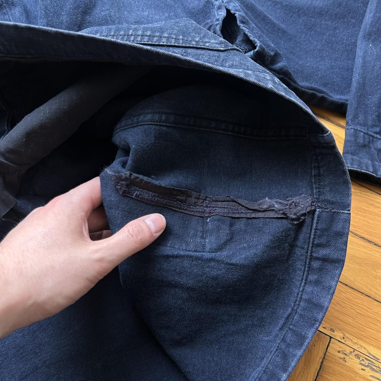 1987 Stone Island Script Carpenter Jacket Navy XL