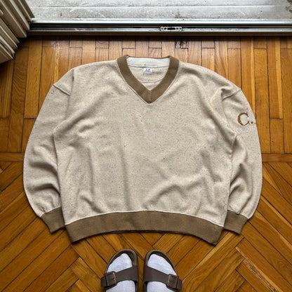 1980s CP Company V Neck Knitted Jumper L