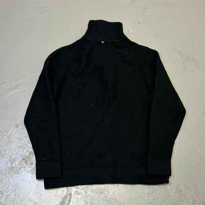 2000s Hugo Boss Knitted Jumper Black M