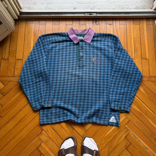 1980s Best Company Checked Sweatshirt M
