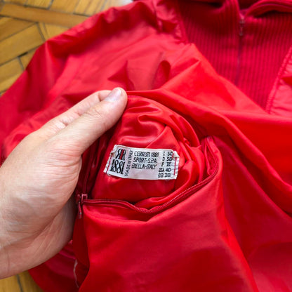 1980s Cerruti 1881 Pullover Jacket Red M