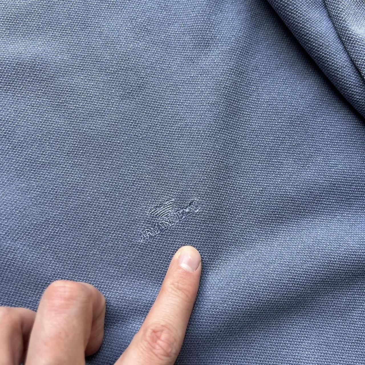 1990s Armani Jeans LS Polo Shirt Blue XL