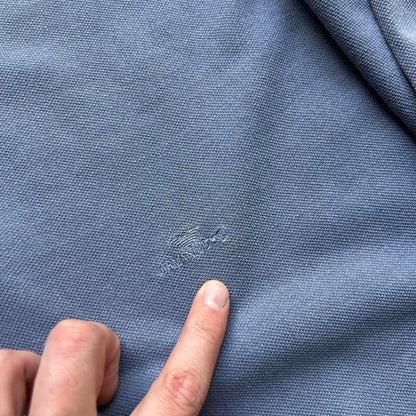 1990s Armani Jeans LS Polo Shirt Blue XL