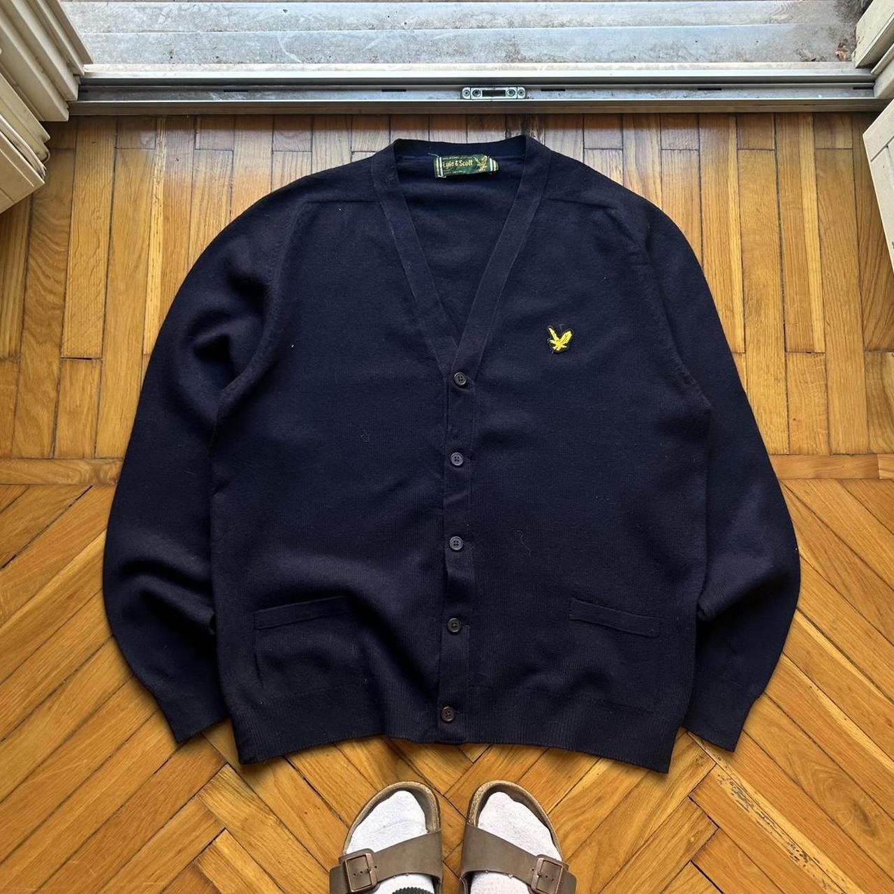 1990s Lyle & Scott Lambswool Knitted Cardigan L