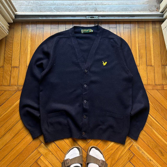 1990s Lyle & Scott Lambswool Knitted Cardigan L