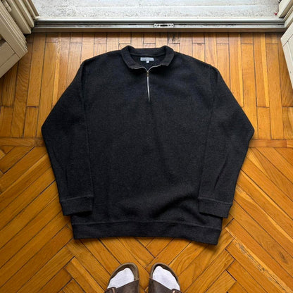 1990s Emporio Armani Q Zip Knitted Jumper L