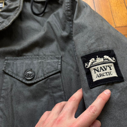 1980s Boneville Navy Arctic Coat Grey XL
