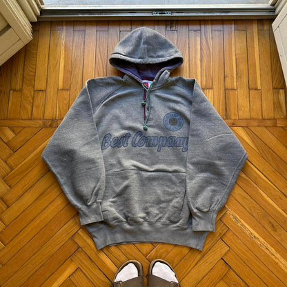 1990s Best Company Hoodie Grey L