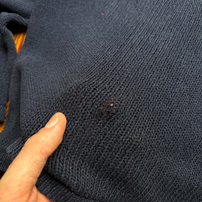1980s Stone Island Silk Knitted Jumper Navy M