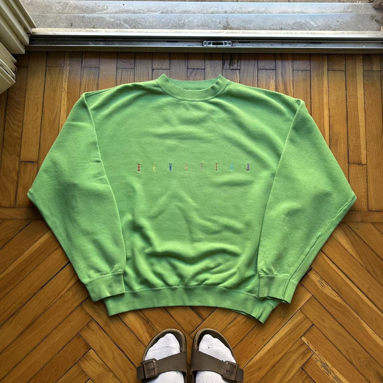 1990s United Colors Of Benetton Sweatshirt Green L