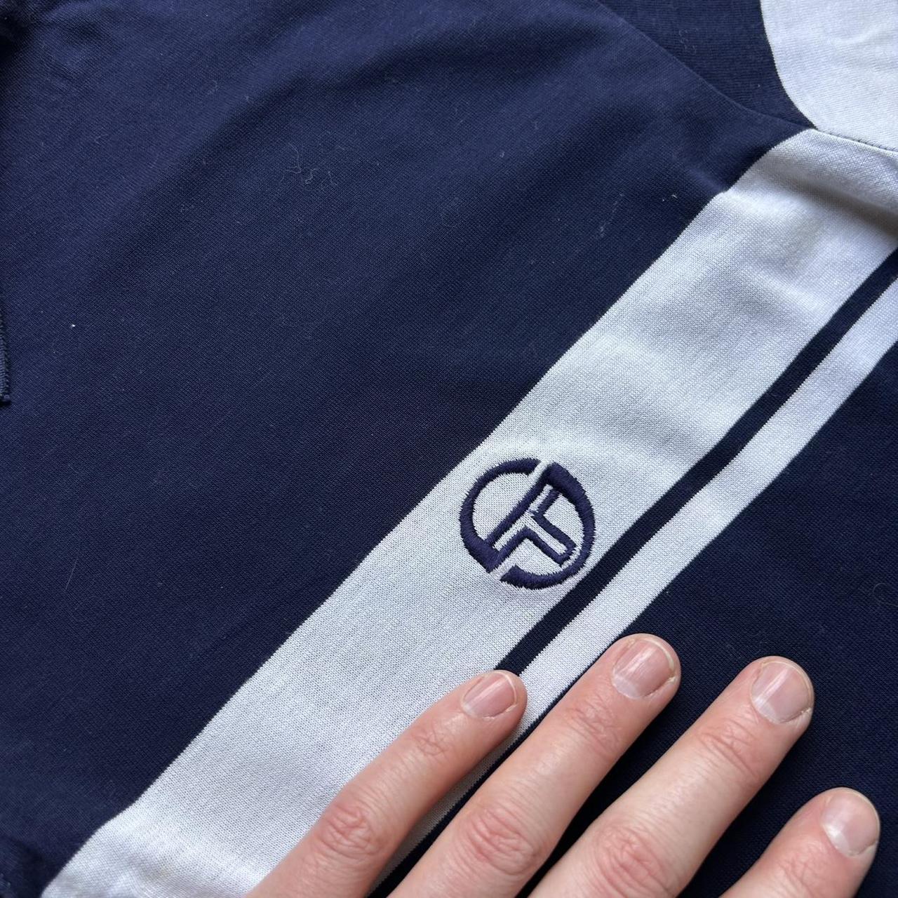 1980s Sergio Tacchini Polo Shirt Navy M