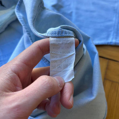 1980s Emporio Armani Denim Shirt Blue XL