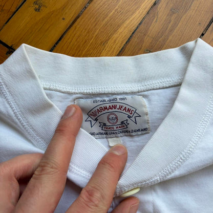 1990s Armani Jeans T Shirt White M