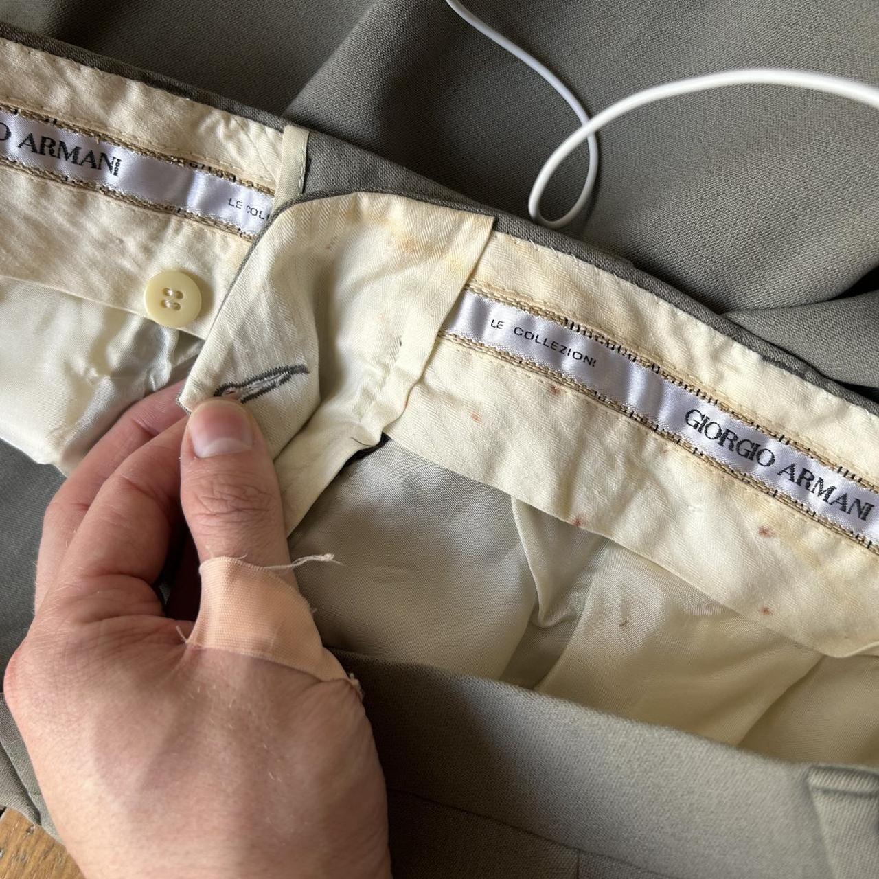 1990s Giorgio Armani Trousers Khaki 38W 34L