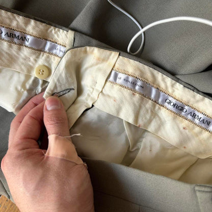 1990s Giorgio Armani Trousers Khaki 38W 34L