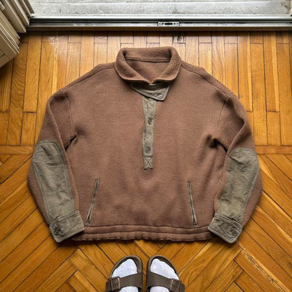 1980s Giorgio Armani Knitted Jumper Brown M