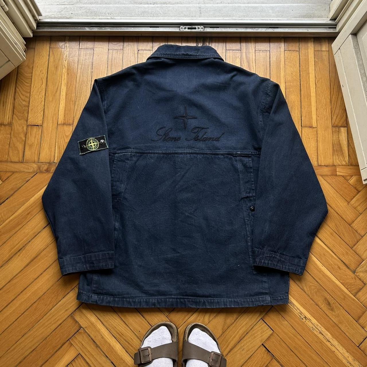 1987 Stone Island Script Carpenter Jacket Navy XL