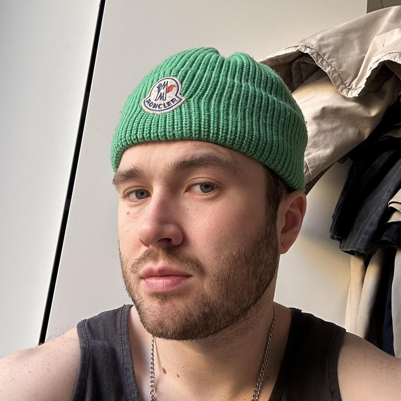 1980s Moncler Knitted Beanie Green OS