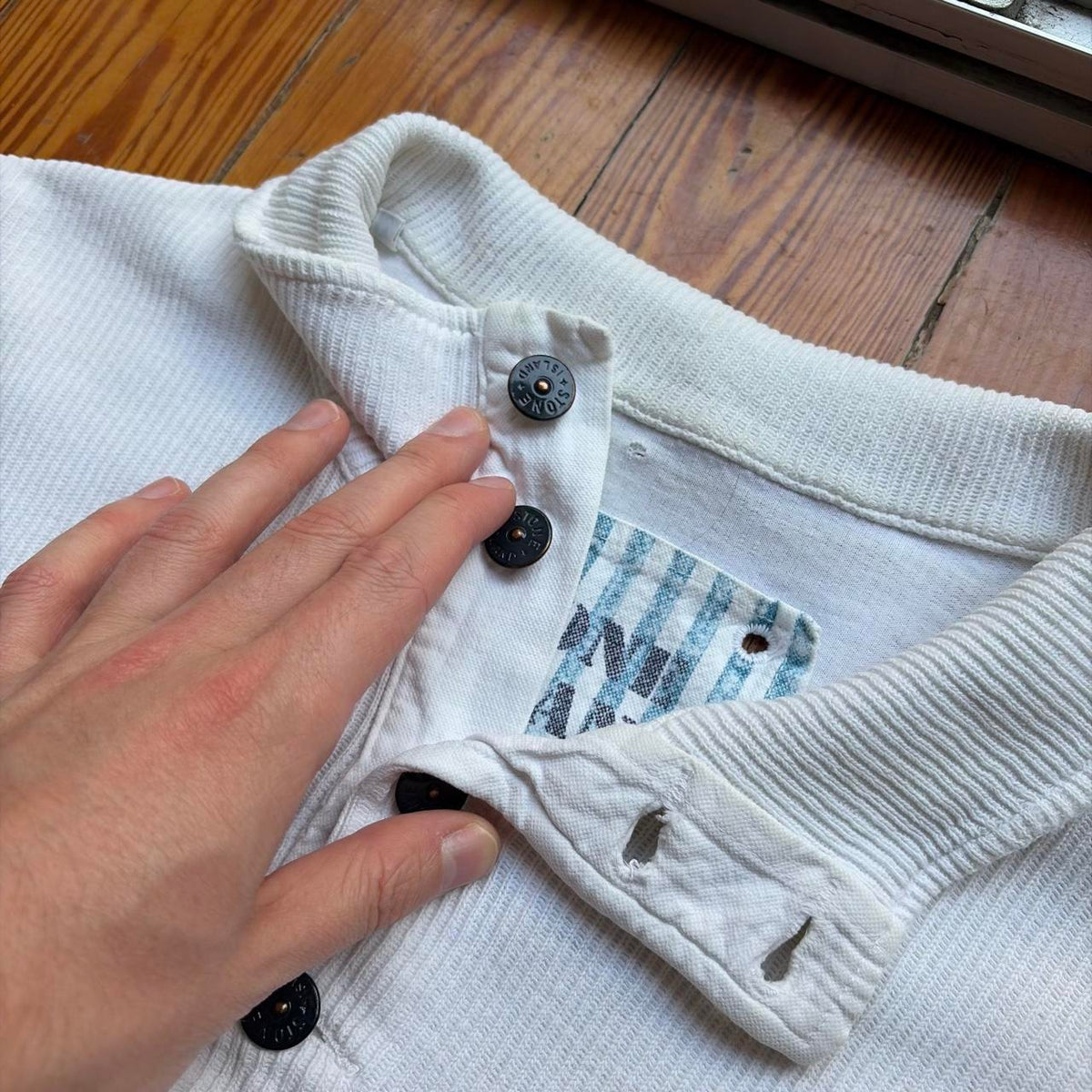 1980s Stone Island Marina Sweatshirt White M