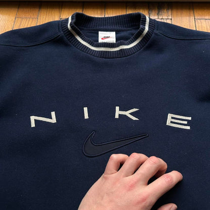 1990s Nike Sweatshirt Navy S