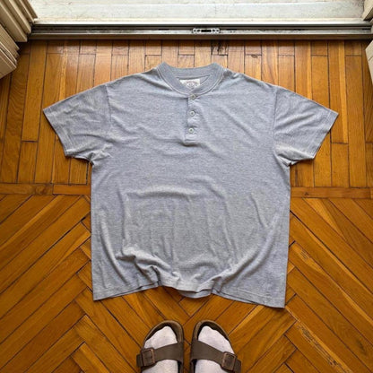 1990s Armani Jeans Henley T Shirt Grey M