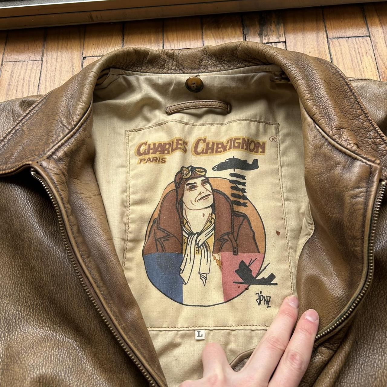 1990s Charles Chevignon Leather Jacket L