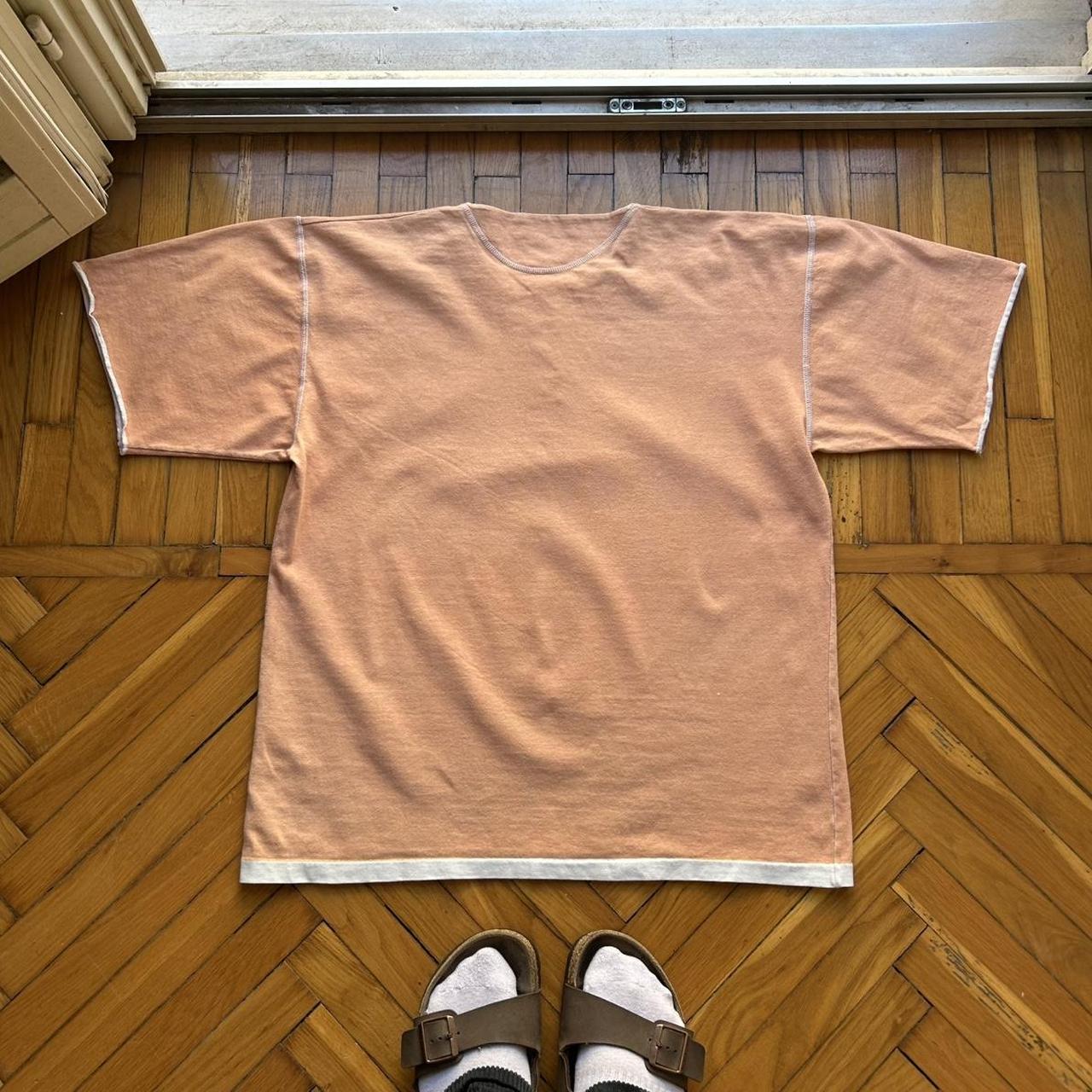 1980s Stone Island 'Isola Di Pietra' T Shirt Orange M