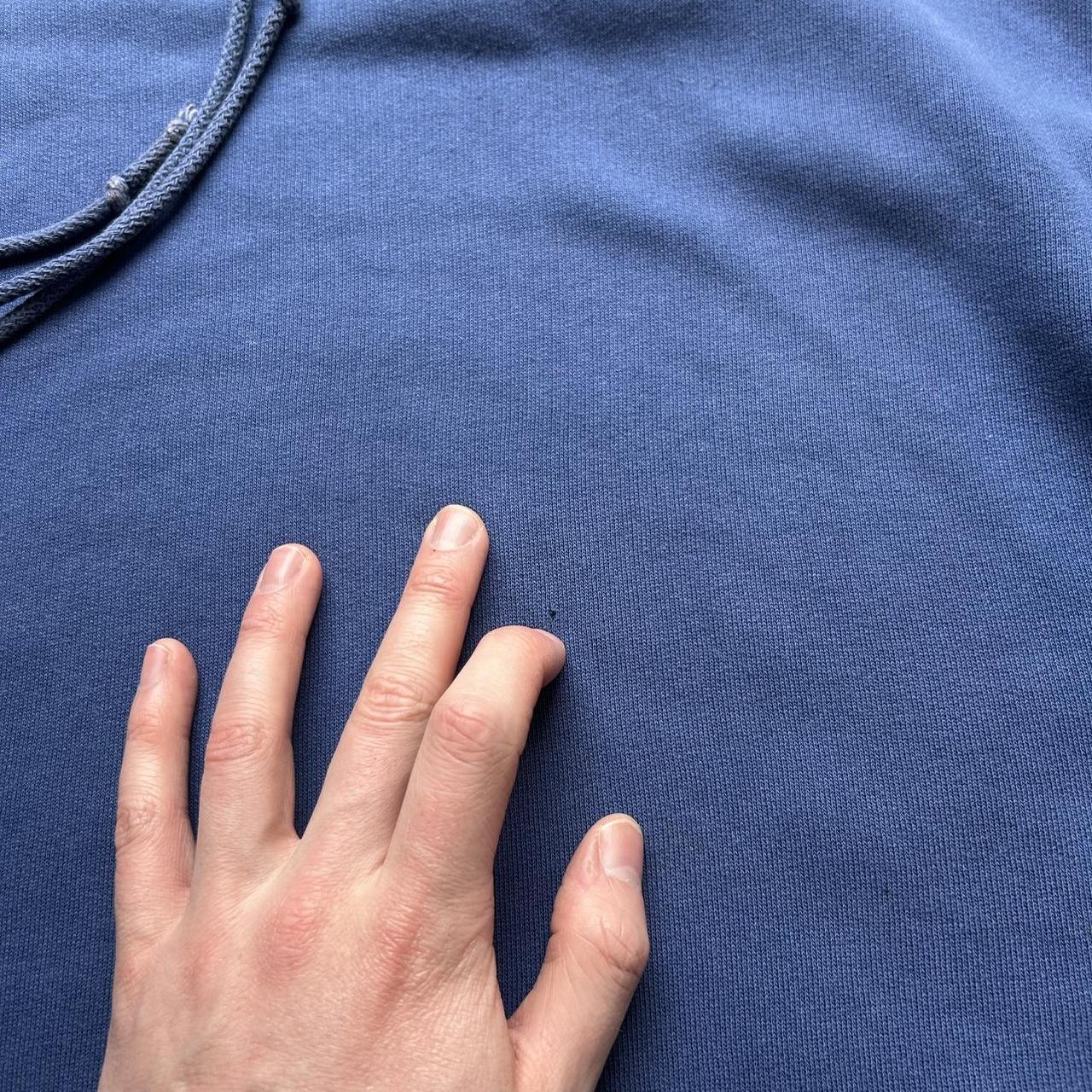 1990s Armani Jeans Stonewashed Hoodie Blue XL