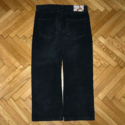 1990s Iceberg Corduroy Trousers Black 38W 32L