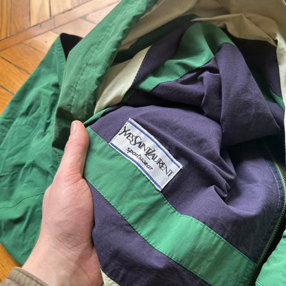 1980s Yves Saint Laurent Jacket Green XXL