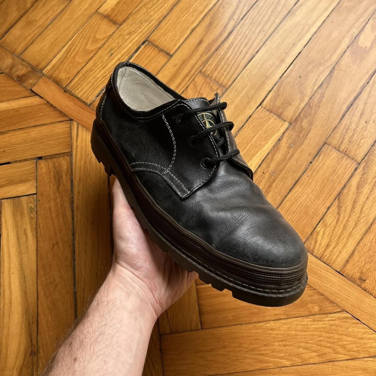 1980s Stone Island Marina Shoes Black UK 10.5