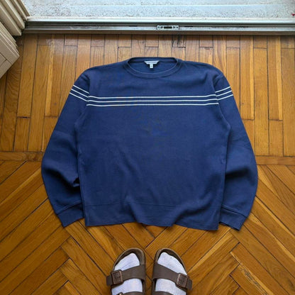 1990s Emporio Armani Knitted Jumper Blue M