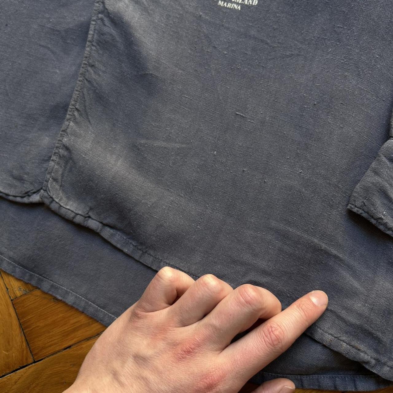 S/S 1996 Stone Island Marina Linen Shirt Grey M
